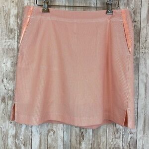 Lady Hagen Striped Back Zip Golf Skirt Size 6 Women